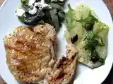 Recette Salade de fenouil & blettes avec cotelette de veau grillé
