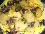 Recette Omelette champignons, pommes de terre et son persil