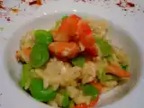 Recette Risotto aux fèves et crevettes
