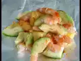 Recette Papillotes de crevettes, avocat & ananas