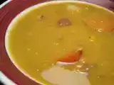 Recette Potage orangé aux légumes et aux lentilles