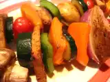 Recette Brochettes de tofu mariné et légumes