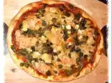 Recette Pizza au saumon, au chèvre et au cresson