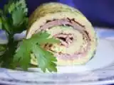 Recette Omelette roulée au jambon, simple, mais joli!