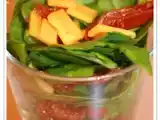 Recette Salade de pousse d'épinards aux tomates séchées et mimolette