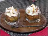 Recette Verrine de poire caramélisée au vinaigre balsamique et mousse de roquefort aux noix