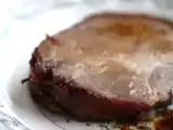 Recette Rôti de porc enrobé de poitrine fumée et gratin de courge spaghetti aux noix