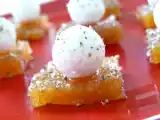 Recette Noël, des idées d'amuses-bouche : farandole de bouchées épicées coing et chèvre