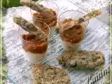 Recette Verrines rapides, chèvre et thon à la tomate