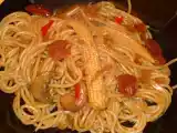 Recette Spaghettis aux champignons de paris très asiatiques