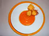 Recette Velouté épicé de potimarron et carottes à l'orange et ses tuiles croustillantes