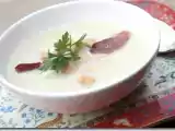 Recette Velouté de topinambour au foie gras et au magret fumé