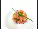 Recette Tartare de saumon fumé et fine soupe de champagne