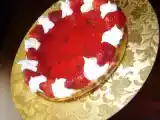 Recette Gâteau au fromage avec coulis de fraises