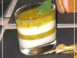 Recette Dessert de noël : verrine mousse ivoire et gelée passion