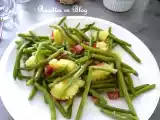 Recette Salade de haricots verts au bacon et pommes de terre