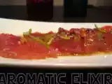 Recette Carpaccio de thon rouge au poivre rose et vinaigre balsamique