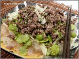 Recette Salade au boeuf hâché et aux fèves, aux saveurs asiatiques