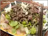 Recette Salade au boeuf hâché et aux fèves, aux saveurs asiatiques