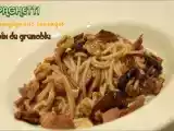 Recette Spaghetti aux champignons sauvages et aux noix, sans gluten, pour lundi sans viande