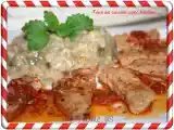 Recette Finettes de porc aux tomates confites, risotto aux légumes