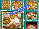 Recette Petits gâteaux bananes, coco, citron et kiwis