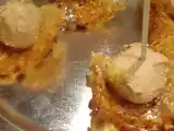 Recette Bouchées de foie gras sur tuiles de sésame.