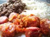 Recette Rougail saucisse, lentilles de cilaos et son riz