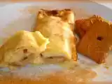 Recette Crêpes spéculoos à la crème patissière et bananes flambées