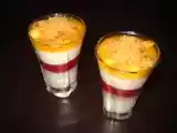 Recette Panna cotta framboise pomme passion façon crumble