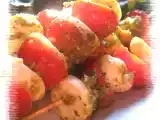 Recette Brochettes de tomates cerises et de bocconcini au pesto