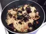 Recette Nouilles asiatiques au jambon et aux champigons noirs