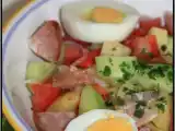 Recette Salade de pommes de terre franc-comtoise à la saucisse de morteau et au comté