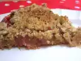 Recette Tarte rustique à la rhubarbe et son crumble à la noisette...