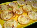 Recette Mini-tartelettes st nectaire / oignons / lardons