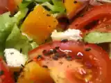 Recette Salade de melon et sa vinaigrette chaude au porto