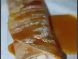 Recette Crêpe fourrée à la ricotta et aux fruits de saison et sa sauce à l'orange