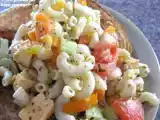 Recette Salade de pâte au quinoa, au saumon et aux légumes