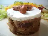Recette Timbale de topinambours poêlés à la figue et sa mousse de roquefort
