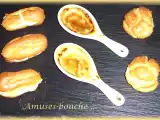 Recette Petits choux foie gras / abricots secs, crème brûlée au foie gras, éclairs au saumon
