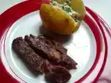 Recette Faux filet et pomme de terre farcie - faux filet mit ofenkartoffel