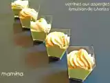 Recette Verrines apéritives à la crème d'asperges et espuma de chorizo