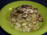 Recette Risotto de coquillettes au céleri et champignons