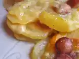 Recette Gratin de pommes de terre aux saucisses de strasbourg et cheddar