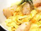 Recette Tagliatelle aux noix de st-jacques flambées, sauce agrumes