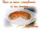 Recette Tarte au boeuf, aux champignons et aux tomates