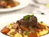 Recette Mon boeuf bourguignon, polenta crémeuse et paysages d'hiver...
