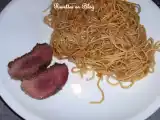 Recette Magret de canard aux nouilles chinoises