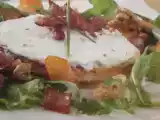 Recette Salade tiède aux lardons, aux pommes et au chèvre