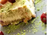 Recette Cheesecake japonisant thé matcha, chocolat blanc et cerises